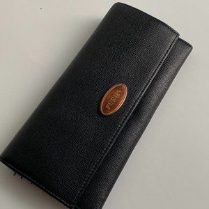 Furla Black Caviar leather wallet